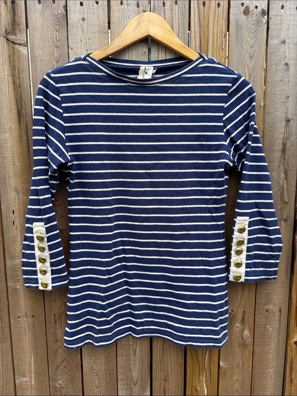 Tao Comme des Garçons Striped Navy & White Tee